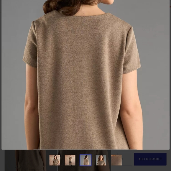 Brown midi pencil skirt set of two pieces for casual work - Picture 8 of 15